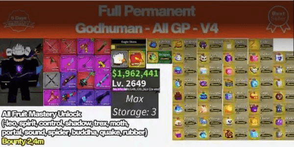 Gambar Product Blox Fruit Account No.1