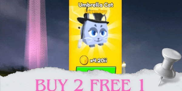 Umbrella Cat x4.20ii (World's Best New Legendary Pet) - Climb and Jump Tower