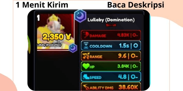 Gambar Product Lullaby (Domination) Good Stats | Anime Ranger X