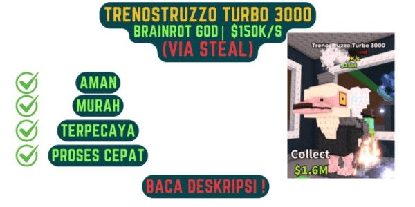 Gambar Product Trenostruzzo Turbo 3000 (Brainrot God) | Steal A Brainrot