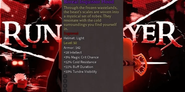 Boreal Inquisitor Hood (4 Rune Slot) - Rune Slayer RBL