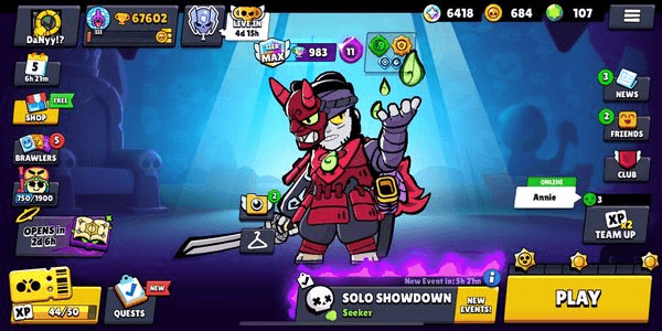 Gambar Product 67K TROPHY | 184 PREMIUM SKINS | 22 MAX | 18 HYPERCHARGE | 92 HERO BRAWLERS | CHEAP |