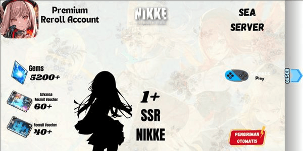 Gambar Product Goddess Of Victory: Nikke Premium Reroll Account