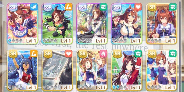 Gambar Product [GLOBAL] [STARTER] Umamusume: Pretty Derby account FINE MOTION + SUPER CREEK + 5040 CARATS + 2X TOKAI TEIO + VODKA + 8 SR CARDS