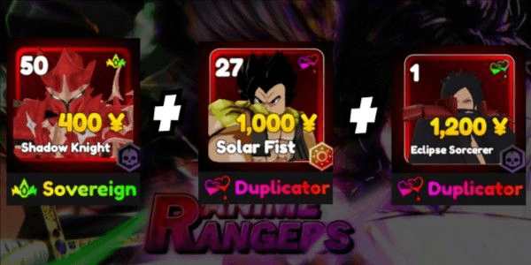 Gambar Product Akun Starter Anime Rangers X - Sovereign Igris + Duplicator Gogeta + Duplicator Madara