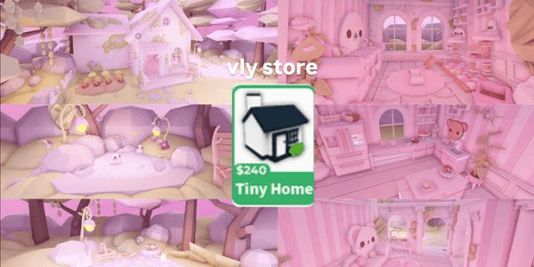 Cute Overgrown Pink Cottage House Adopt Me