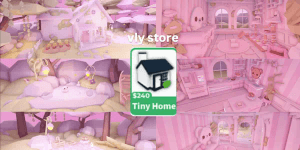 Cute Overgrown Pink Cottage House Adopt Me