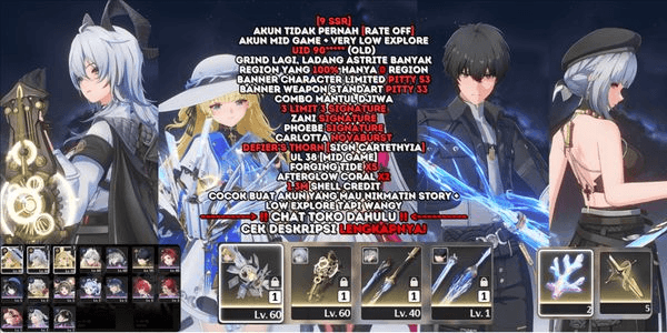 Gambar Product [NO RATE OFF][3 LIMIT 3 SIGNATURE][PITTY 53]PHOEBE SIGN+ZANI SIGN+CARLOTTA+DEFIER'S THORN+VERINA+LINGYANG+EOG+CEK DESC! [SEA] #299