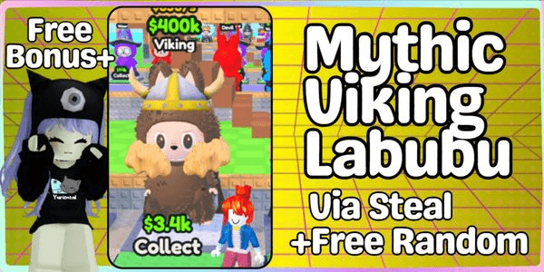Gambar Product Viking Labubu [Mythic] - Steal a Labubu
