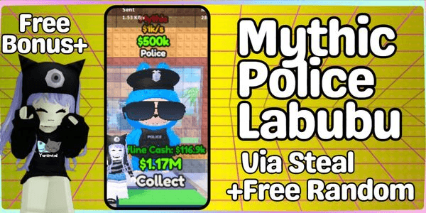 Gambar Product Police Labubu [Mythic] - Steal a Labubu