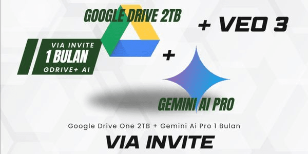 Gambar Product GOOGLE ONE 2TB + GEMINI PRO 1 MONTH VIA INVITE