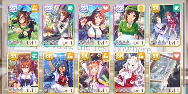 Gambar Product [GLOBAL] [STARTER] Umamusume Account: FINE MOTION + SUPER CREEK + VODKA + TAZUNA HAYAKAWA + 19 SR CARDS