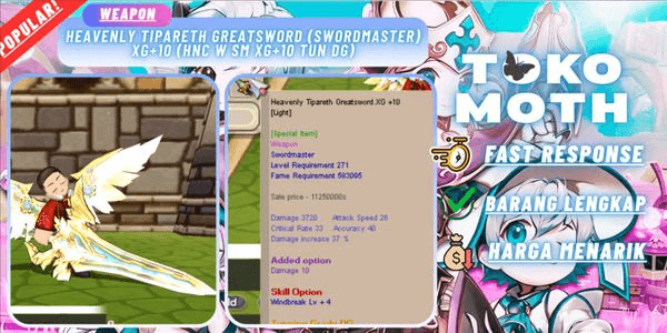 Gambar Product Heavenly Tipareth Greatsword (Swordmaster) XG+10 (HnC W SM XG+10 tun DG)