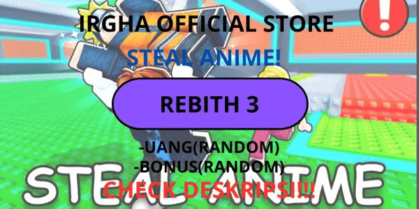 Gambar Product Akun Steal Anime!: Rebith 3+Bonus(RANDOM)