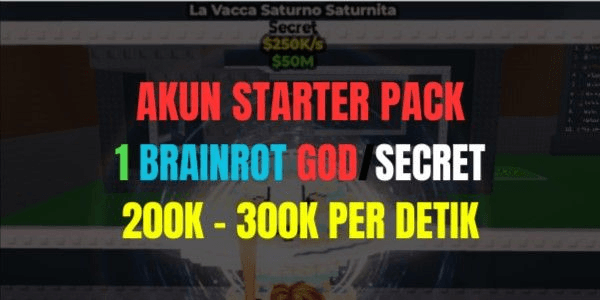 Gambar Product ACCOUNT STARTER PACK | GOD/SECRET 200K - 300K/SECOND | STEAL A BRAINROT
