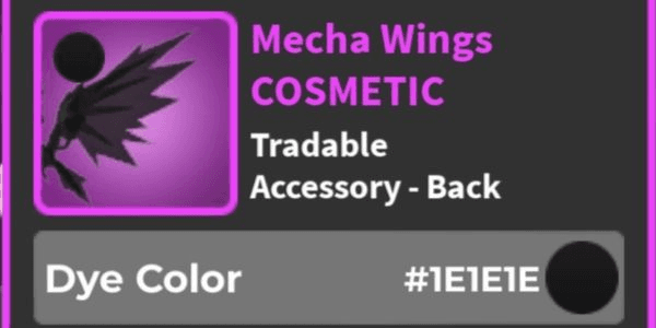 Gambar Product Mecha Wings (#1E1E1E)
