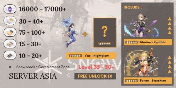 Gambar Product Reroll Account Snowbreak Containment Zone - 3