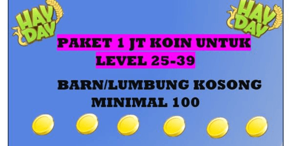 Gambar Product Paket Koin 1 Juta Lvl 25 - 39
