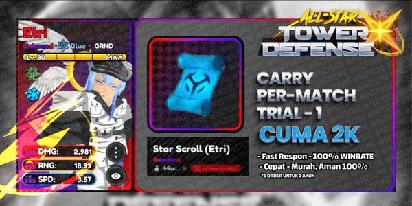 Gambar Product CARRY TRIAL 1 - ALL STAR TOWER DEFENSE X