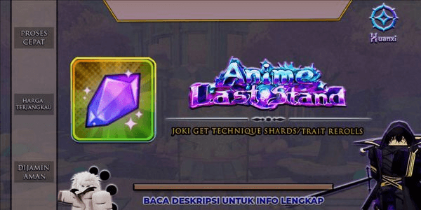 Gambar Product Joki Get 1.000 Technique Shards/Trait Rerolls - Anime Last Stand