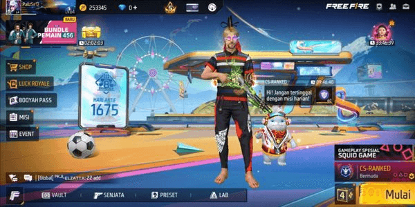 Gambar Product FREE FIRE MAX ACCOUNT 1 LONG SG, M4 LVL 6 ELITE SPECS CEES GAGAH
