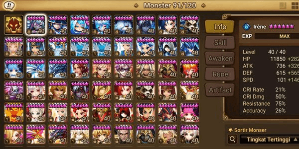 Gambar Product  Asia Double LD5 Light Tanjiro and Douman, LD4 Leah, Martina, Dark Robo, Vritra etc + 67 NB5, 238 6Star Monster to 