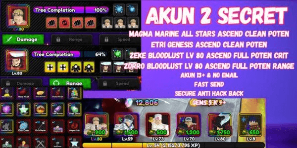 Gambar Product Akun Secret Etri and Magma Marine AllStar - ASTDX