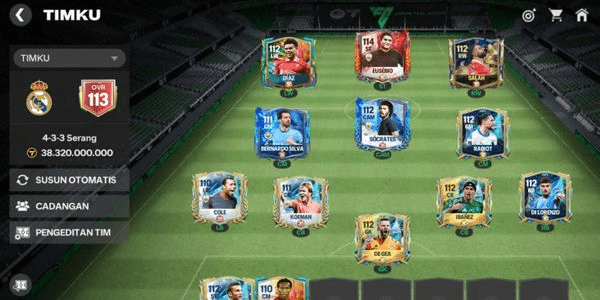 Gambar Product FC MOBILE ACCOUNT OVR 113, OVERPOWER READY TO PLAY, FULL GOLD-RED EVO, LEVEL 25-30. ACCOUNT SUITABLE FOR TOURNAMENTS