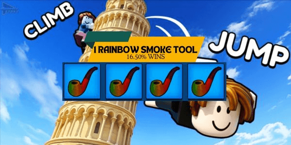 Gambar Product RAINBOW SMOKE TOOL 16.50% WINS | CLIMB AND JUMP TOWER