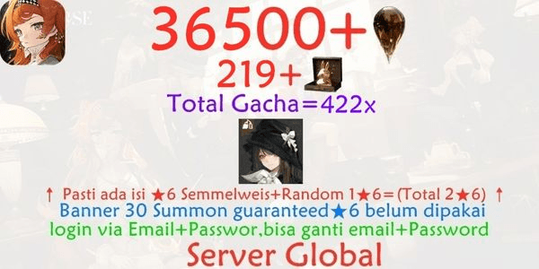 Gambar Product Reverse Gacha Account 1999-4