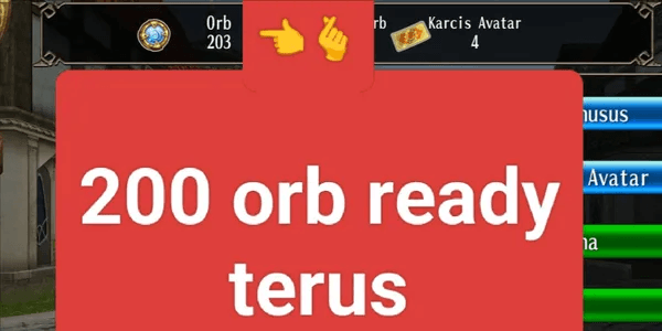 Account contents 200 orb