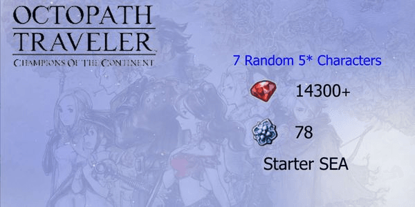 Gambar Product Reroll Account Octopath Traveler CotC [SEA]#2