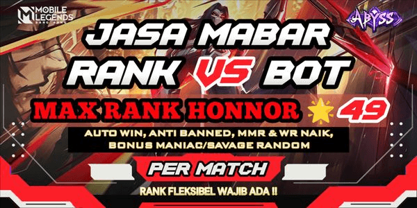 Gambar Product MABAR RANK VS BOT (AUTO WIN)