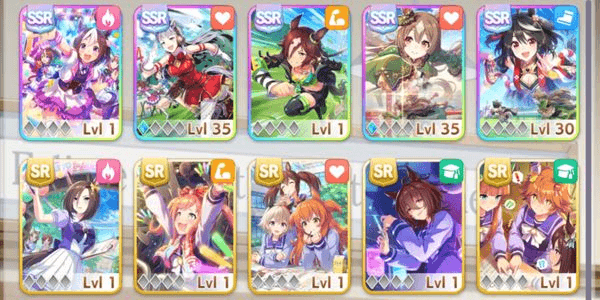 Gambar Product Uma Musume | 5 SSR Support Kitasan Black, Satono Diamond-Lb1, Gold Ship-Lb1, SSR Traine Mejiro McQueen #7