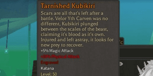 مين ماكسد Tarnished Kubikiri - Rune Slayer