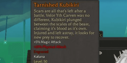 MinMaxed Tarnished Kubikiri - Rune Slayer