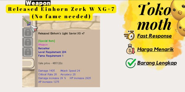 Gambar Product Released Einhorn Zerk W XG+7 (No fame needed)