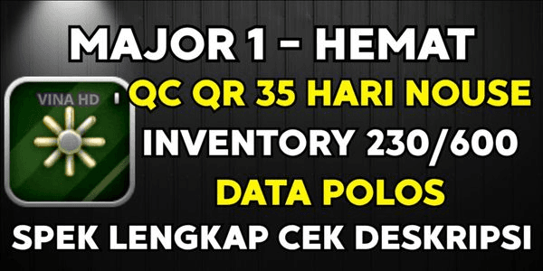 Gambar Product Major 1 HEMAT + QC QR 35 Days, Plain Data, Full Title, Inventory No Use