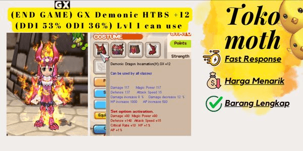 Gambar Product (END GAME) GX Demonic HTBS +12 (DDI 53% ODI 36%) Lvl 1 can use
