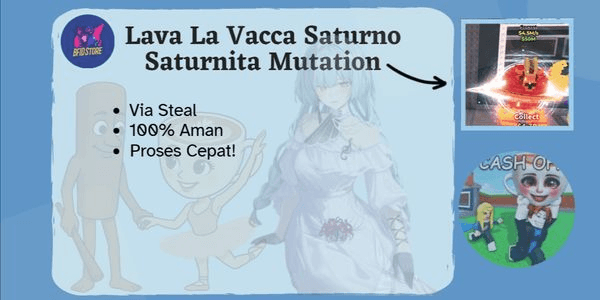 Gambar Product Wash The Cow Saturn Saturnite (Mutation Fire, Tacos + Firework) - Steal A Brainrot