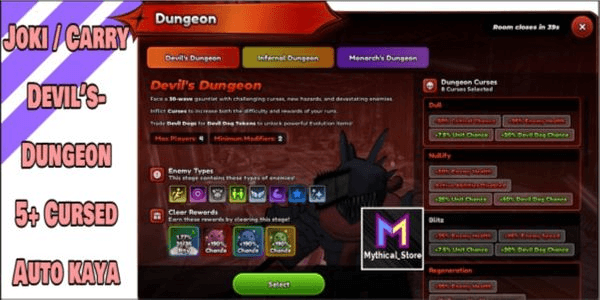 Gambar Product Joki / Carry Devil's Dungeon 5+ Modifier