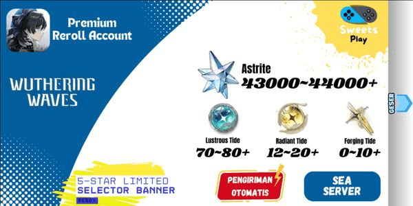Gambar Product [SEA] Wuthering Waves Premium Reroll Account