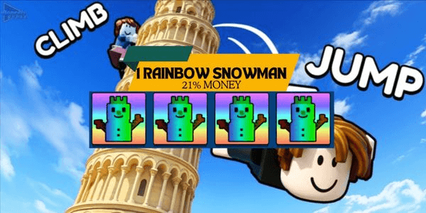 Gambar Product RAINBOW SNOWMAN 21% MONEY | CLIMB AND JUMP TOWER