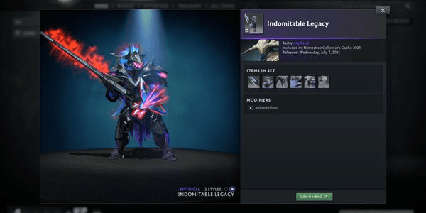Gambar Product Indomitable Legacy (Sven Set Nemestice Collector's Cache) & Classzurime Incursion (Faceless Void Set TI 10 Collector's Cache 2)