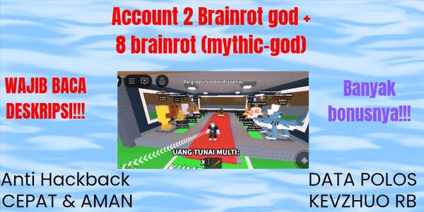 Gambar Product ACC 2 BRAINGOD + 8 BRAINROT (MYTHIC - GOD)