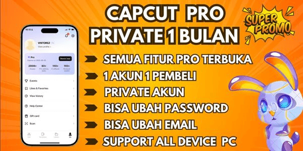 Gambar Product CapCut Pro 1 Month Private