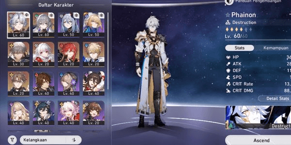 Gambar Product Akun Mid Game TL40 phainon E2S1