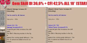 Gem Skill DI 36.6% + CFI 42.5% 10* (STAR) [Attack] Damage Increase XG + [Attack] Critical Factor Increase XG