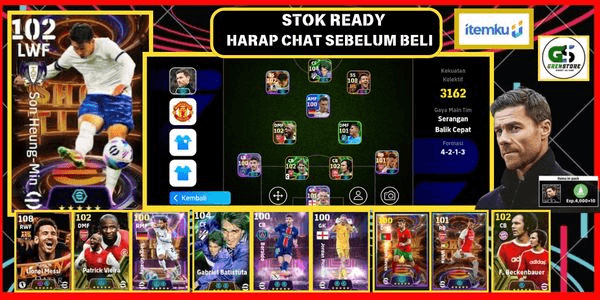 Gambar Product STRONGEST DUO BLITZ ACCOUNT SON OLDxMESSI, G.BASTITUTA, S.GNABRY, 3 MANAGER BOOSTERS,  PACK