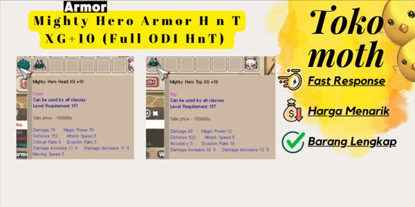 Gambar Product Mighty Hero Armor H n T XG+10 (Full ODI HnT)